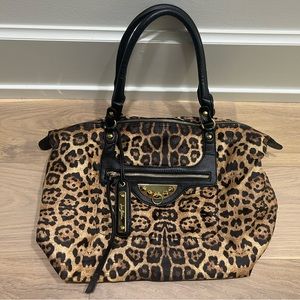Sam Edelman Zipper Tote, Leopard, Expandable